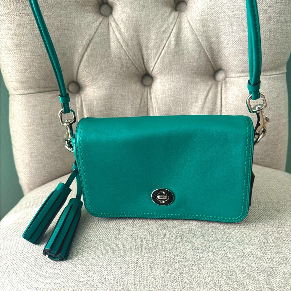 Green Coach crossbody